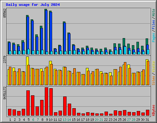 Daily usage for July 2024