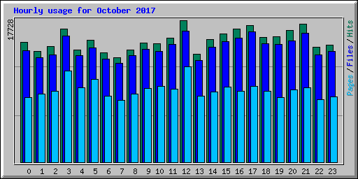 Hourly usage for October 2017