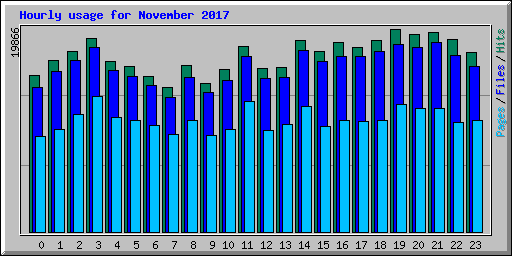 Hourly usage for November 2017