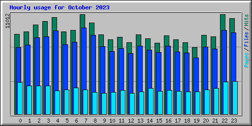 Hourly usage for October 2023