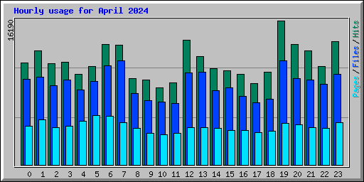 Hourly usage for April 2024